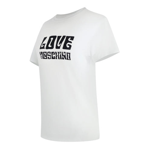 Love Moschino Bold Logo White T-Shirt - Nova Clothing