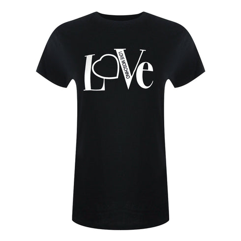 Love Moschino Jg7427Pp0Nl50000 Black T-Shirt Womens - Style Centre Wholesale