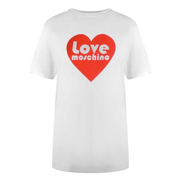 Love Moschino Jg7405Pp0Nl50100 White T-Shirt Womens - Style Centre Wholesale