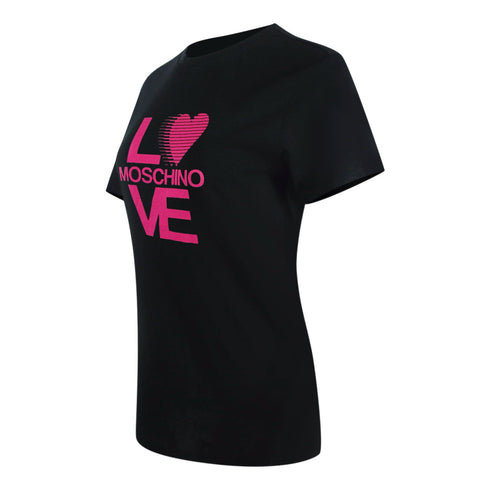 Love Moschino Jg7401Pp0Nl50000 Black T-Shirt Womens - Style Centre Wholesale