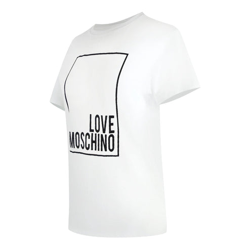 Love Moschino Jg7406Pp0Nl50100 White T-Shirt Womens - Style Centre Wholesale