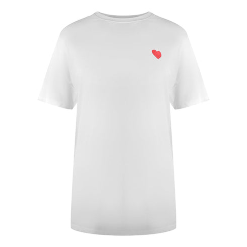 Love Moschino Heart Logo White T-Shirt - Nova Clothing