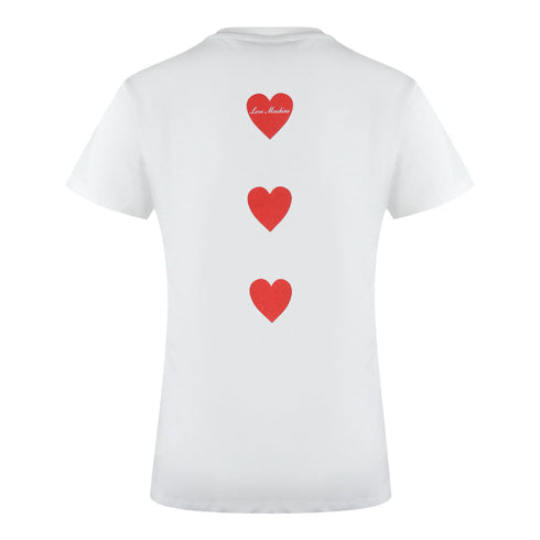Love Moschino Heart Logo White T-Shirt - Nova Clothing