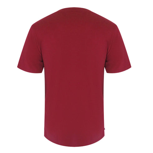 Aquascutum Active Active Cotton Stripes T-Shirt Bordeaux Aa_Core_Ts001_14 Burgundy T-Shirt Mens