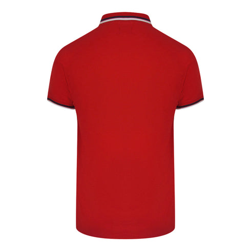Aquascutum Active Active Cotton Stripes Polo Dry Fit Red Aa_Core_Po002_13 Red Polo Shirt Mens