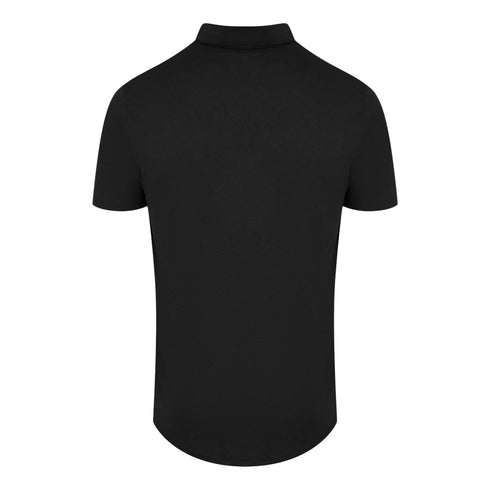 Aquascutum Active Beach Basic Sailor Polo Black Ab_Core_Po001_16 Black Polo Shirt Mens