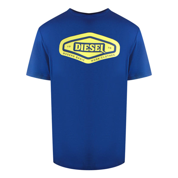 Diesel Modern Basic Logo Blue T-Shirt T-JUST 250116 OFFAGLIETTA RPHAX 81E