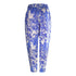 Inoa Fashion Blue Orchird L203 Blue Floral Tuxedo Trousers Womens