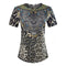 Inoa Fashion Siberia 1927 Brown Animal Print T Shirt Womens
