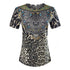 Inoa Fashion Siberia 1927 Brown Animal Print T Shirt Womens