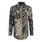 Inoa Fashion Siberia 1927 Brown Animal Print Collar Shirt Womens