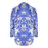 Inoa Fashion Blue Orchird L203 Blue Floral Boyfriend Jacket Womens