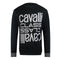 Cavalli Class Txt66C Cf050 05051 Black Round Neck Sweatshirt Mens - Style Centre Wholesale