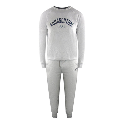 Aquascutum Aa_Ow04_St002 Oldchool Crewneck Grayel St002 Grey Creckneck And Track Pants Set Male
