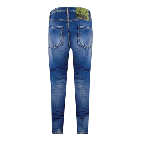 Dsquared2 S71Lb1116 S30663 Relax Long Crotch Jean 470 Navy Blue Jeans Mens