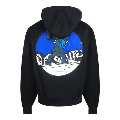 Off White Ombe015S23Fle0021069 Black Hoodies Male
