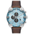 Diesel Brown Leather Strap Silver Watch DZ4606