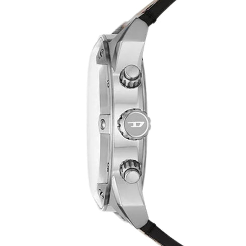 Diesel Brown Leather Strap Silver Watch DZ4606