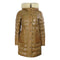 Parajumpers Demi Special Brown Long Leather Down Jacket S