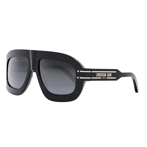 Dior Diorsignature M1U Cd40133I 10A1 01B Black Frame Smoke Grey Lens Sunglasses Womens