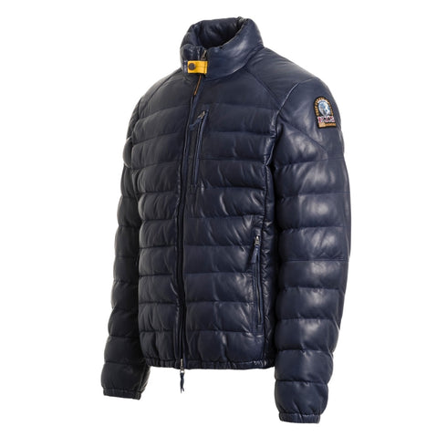 Parajumpers ERNIE LEATHER PMJKLE02 241 PEACOT NAVY BLUE LEATHER JACKET Mens L