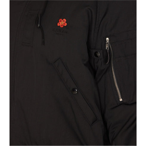 Kenzo Plain Black Bomber Jacket M