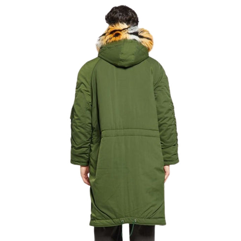 Kenzo Padded Parka Dark Khaki Green Jacket S