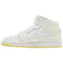 NIKE FD8780 181 Nike Air Jordan 1 Mid (GS) WHITE/CREAM/YELLOW TRAINER YOUTH UK 3.5