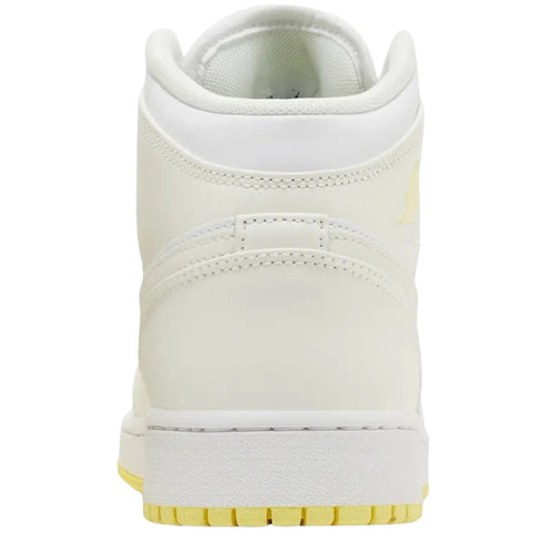 NIKE FD8780 181 Nike Air Jordan 1 Mid (GS) WHITE/CREAM/YELLOW TRAINER YOUTH UK 3.5