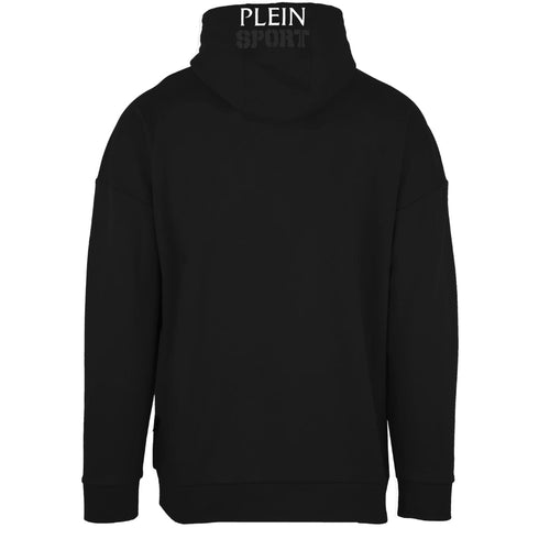 Plein Sport Patch Logo Taped Hood Black Hoodie M