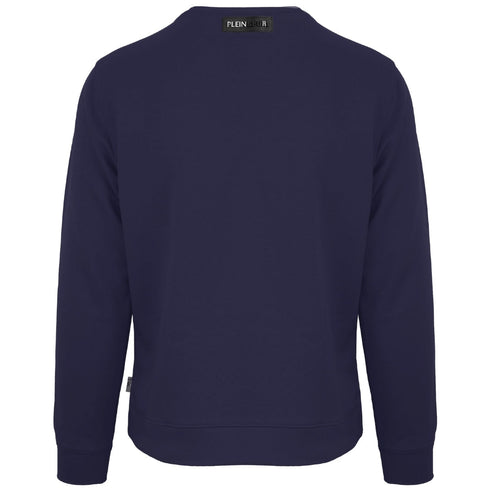 Plein Sport Large Branded Logo Tiger Navy Blue Jumper S