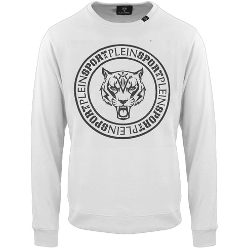 Plein Sport Large Circle Logo White Jumper S