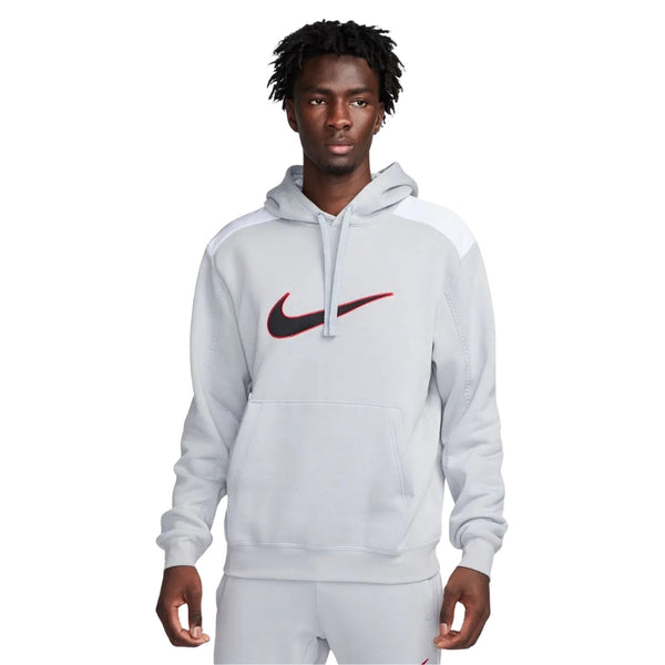 NIKE FN0247 012 LIGHT GREY HOODED JUMPER MENS S