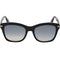Tom Ford Lauren-02 Grey Mirrored Lens Shiny Black Sunglasses One Size