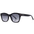 Tom Ford Lauren-02 Grey Mirrored Lens Shiny Black Sunglasses One Size
