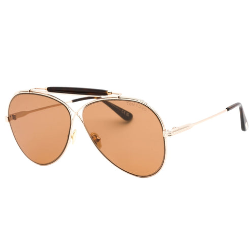 Tom Ford Holden Brown Lens Shiny Rose Gold Sunglasses FT0818 28E