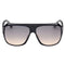 Tom Ford Hawkings-02 Gradient Smoke Lens Shiny Black Sunglasses One Size