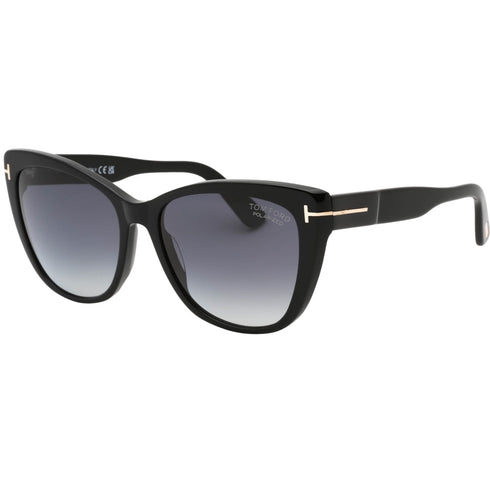 Tom Ford Smoke Polarized Lens Shiny Black Sunglasses FT0937 01D