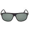 Tom Ford Prescott Green Polarized Lens Shiny Black Sunglasses One Size