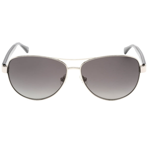 Kate Spade Fara Grey Gradient Lens Palladium Silver Sunglasses One Size