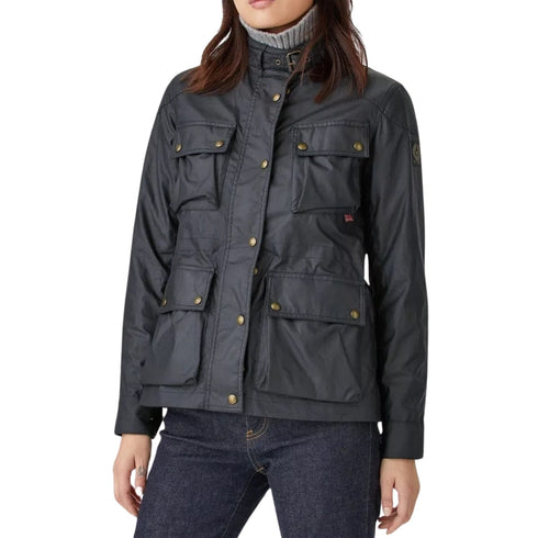 Belstaff Womens Fieldmaster Dark Ink Navy Blue Thin Jacket - Style Centre Wholesale