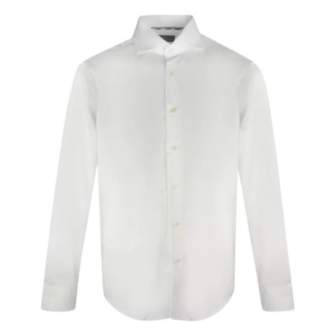 Aquascutum Plain Long Sleeved White Shirt XS