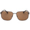Guess Brown Lens Matte Gunmetal Sunglasses One Size