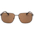 Guess Brown Lens Matte Gunmetal Sunglasses One Size