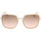 Guess Gradient Brown Lens Rose Gold Sunglasses One Size