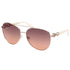 Guess Gradient Bordeaux Lens Shiny Rose Gold Sunglasses One Size
