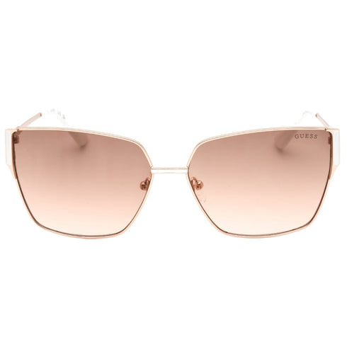 Guess Gradient Brown Lensed Matte Rose Gold Sunglasses GF6158 29F
