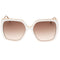 Guess Gradient Brown Lens White Sunglasses One Size