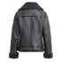 Parajumpers GIALEAN SPECIAL PWJKSE32 736 PHANTOM Dark Grey Leather Jacket Womens S