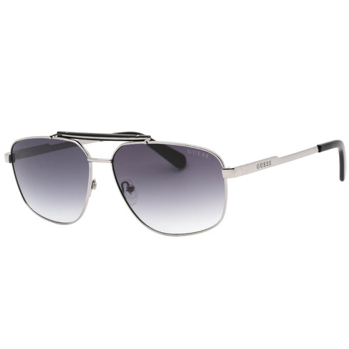 Guess Gradient Smoke Lens Shiny Dark Silver Sunglasses GU00054 06B